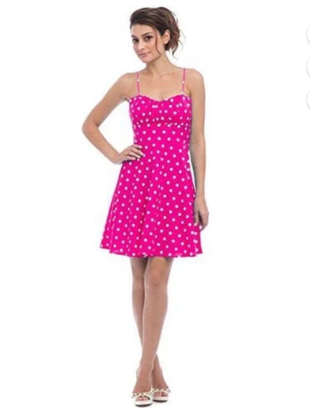 PACIFICPLEX Retro Rockabilly Polka Dot Sundress - Size Medium - LIKE NEW